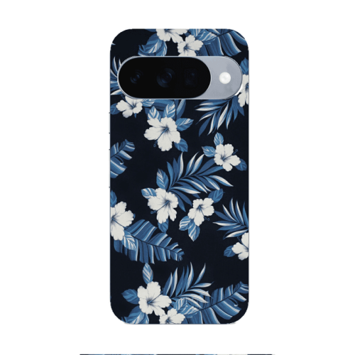Google Pixel 10 flower blue laves Transparent Silicone TPU Θήκη